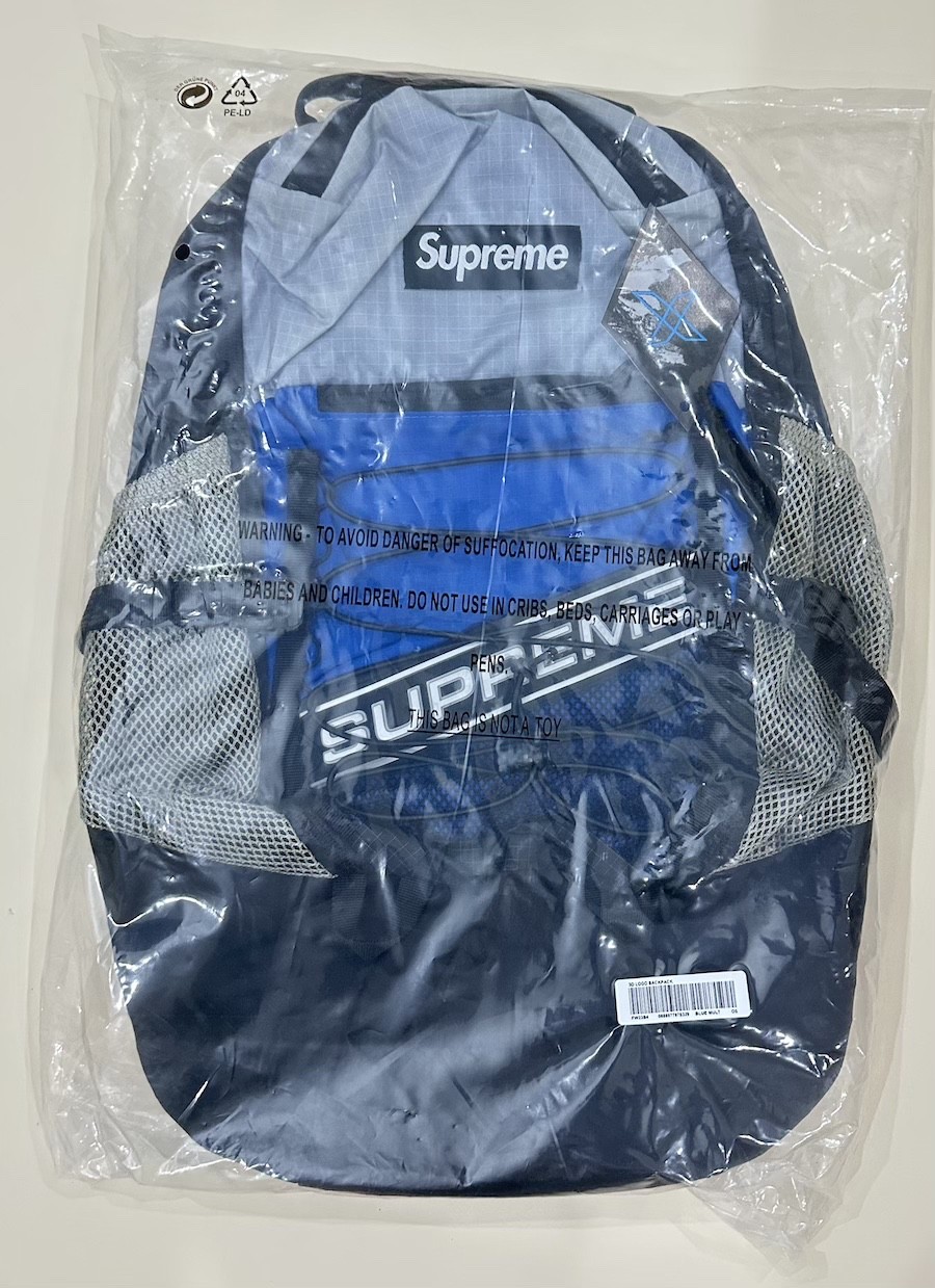 NEW Supreme FW23 3D Logo Backpack Blue Box Logo