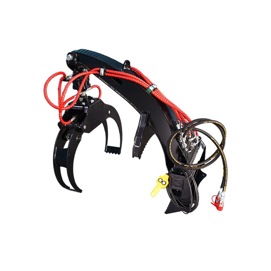 Mini Skid Steer Mount Log Grapple, Rotate by Hydralic,Universal Loader Plate