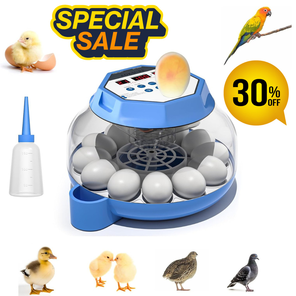 Incubator for Hatching Eggs12-24 Egg Capacity Automatic Egg Turner Temperature