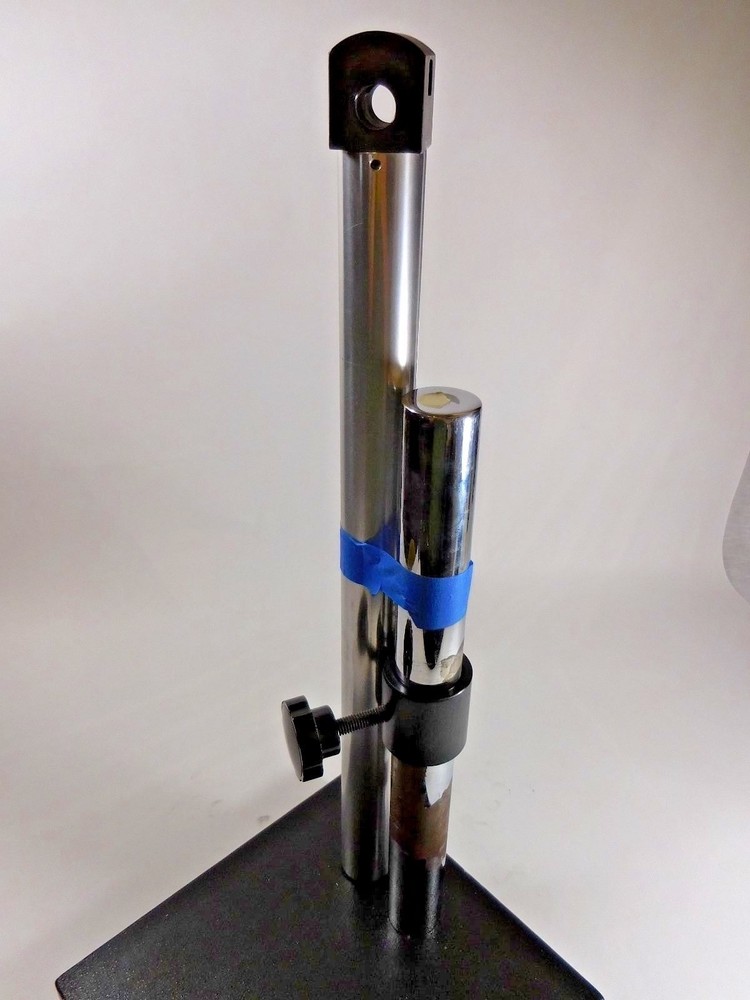 Microscope Stand Base 10x10in - Vertical 15in + Horizontal Arms + Stop Collar