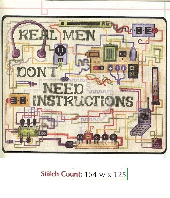 REAL MEN  -  CROSS STITCH PATTERN ONLY HM - SYA