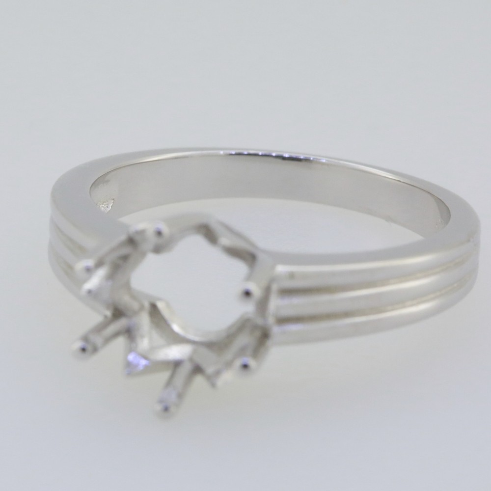 Sterling Silver Semi Mount Ring Setting Round RD 9x9mm