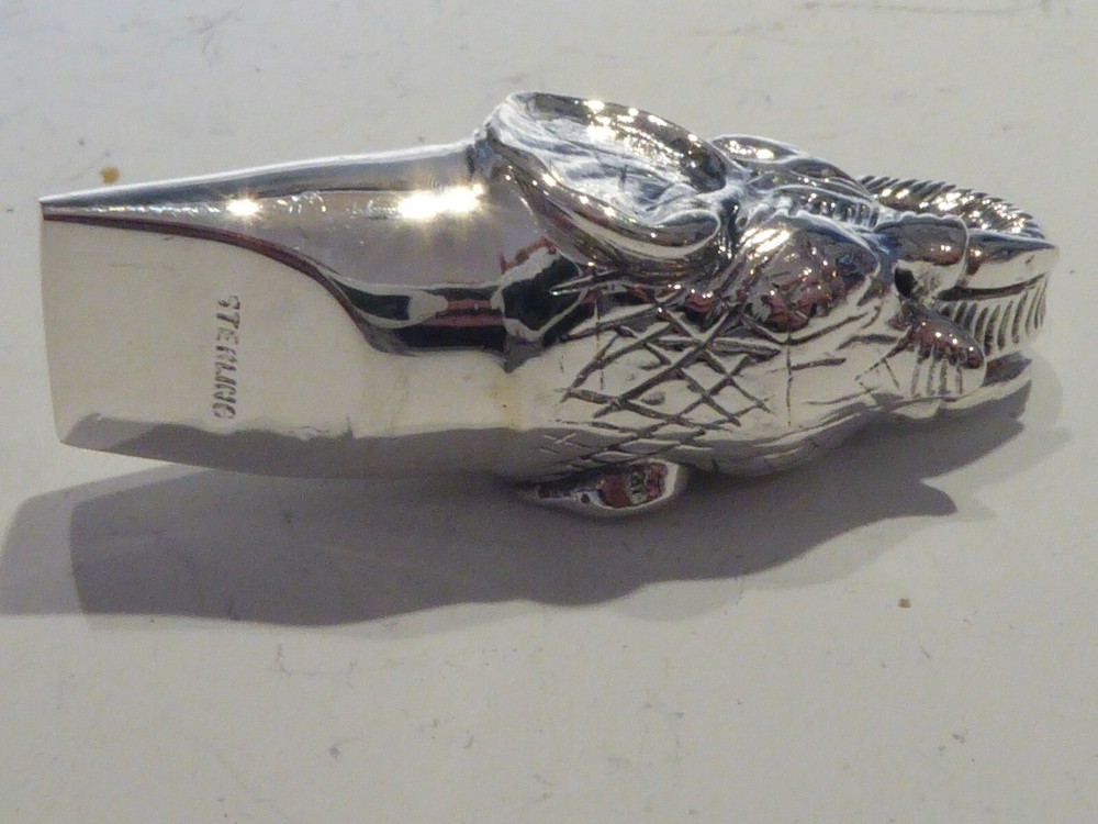 SOLID SILVER NOVELTY ELEPHANT WHISTLE