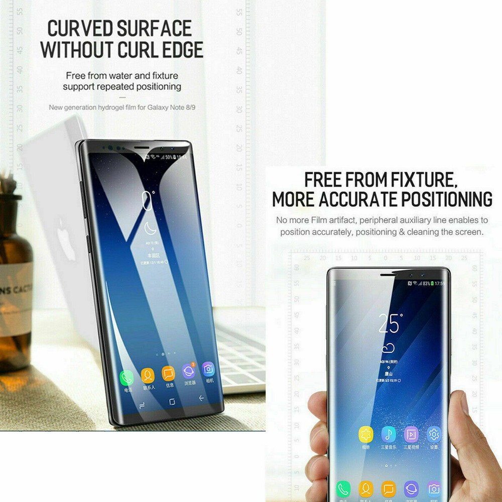 For Samsung Galaxy Note 8 Note 9 Note 10 20 Hydrogel Full Cover Screen Protector