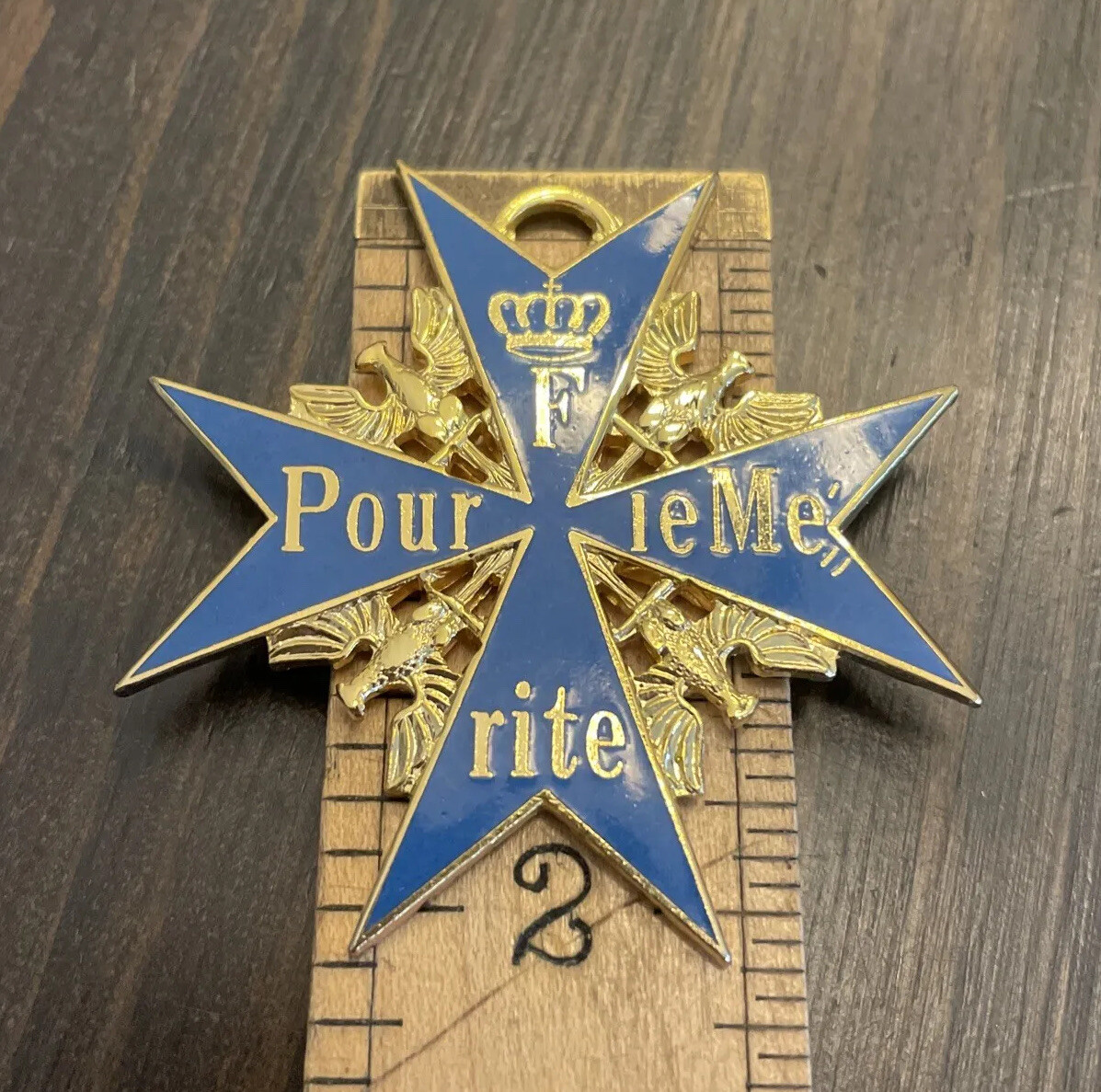 WW1 German BLUE MAX MEDAL Pour Le Merite Award Military Order Iron Cross Badge