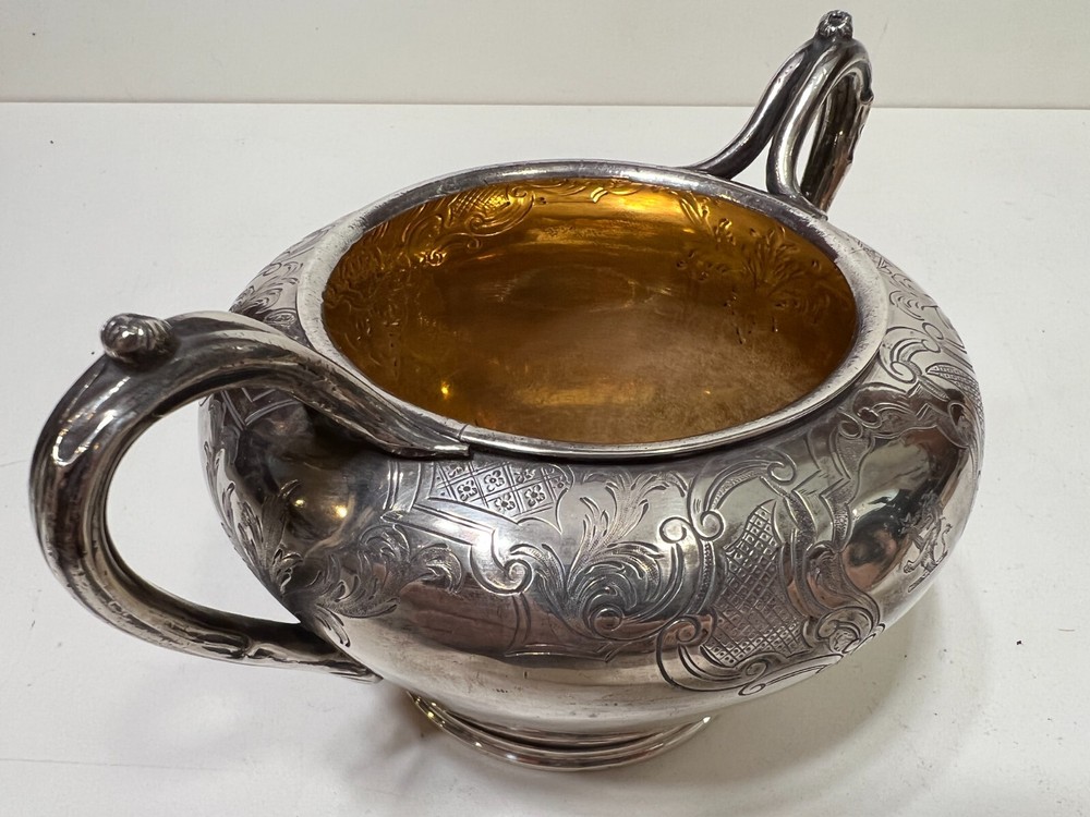 Antique W & G Sissons Silversmiths in Sheffield Silverplate Handled Open Sugar