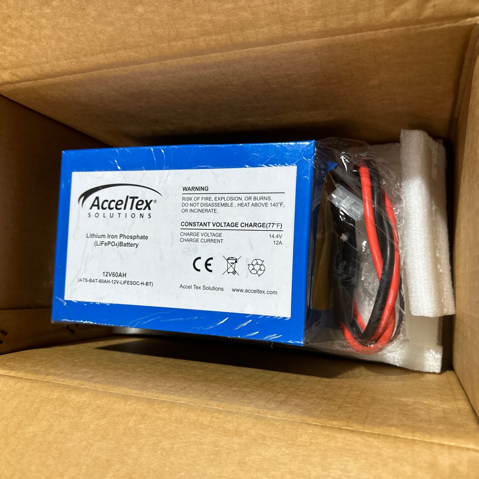 🔴ATS-BAT-60AH-12V-LIFESOC-H-BT 12V 60Ah LiFePO4 Lithium Battery w/ Heater, ‼️