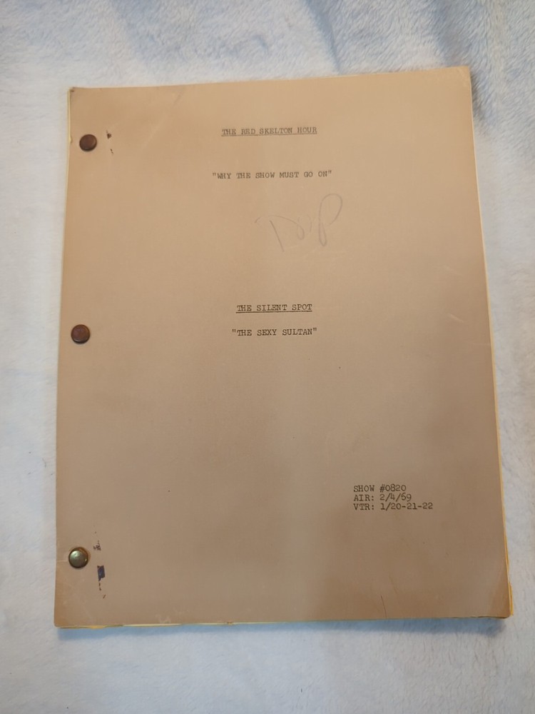 Rare Vintage Script For The Red Skeleton Hour 1969