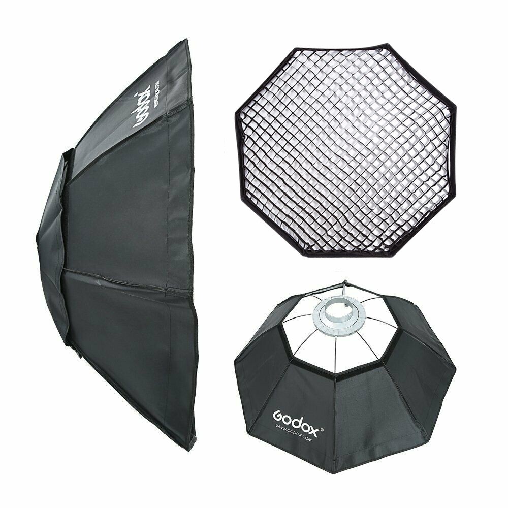 Godox 95cm Octagon Softbox Bowens Mount + Honeycomb Grid For Studio Strobe Flash