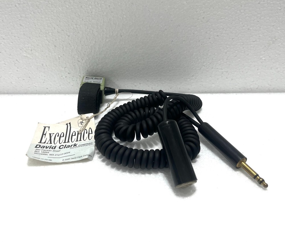 David Clark C10-15 Push to Talk PTT Switch With Intercom Mod Installed