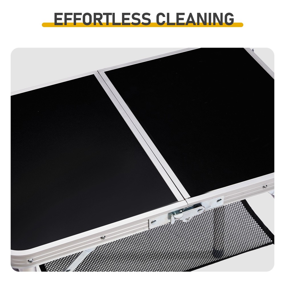Outdoor Folding Camping Table, 2ft Portable Pinic Table with 3 Adjustable Height