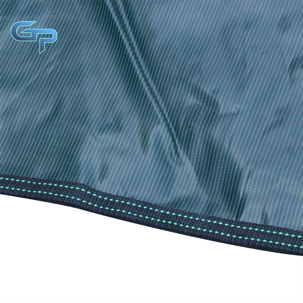 Solid Rectangular Pool Safety Cover With 4'x8' Right Step and Drain For 20x40FT