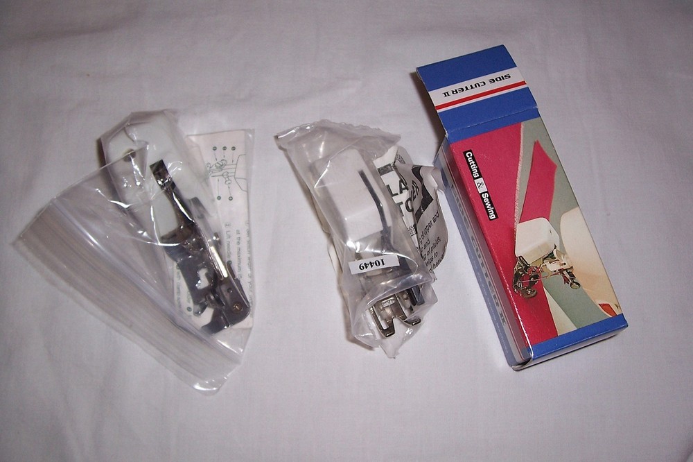 Sewing Machine Side Cutter Attachments Two One in Original Box