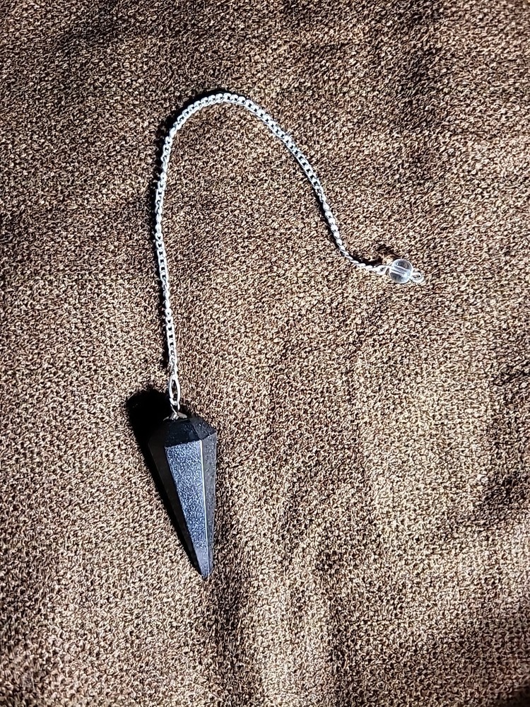 Hematite Pendulum Crystal Stone, Faceted Pendulum Divination Tools, Dowsing
