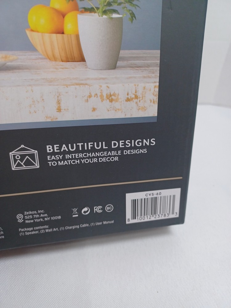 iHip Wall Art Wireless Bluetooth Speaker 30 Ft Range NEW