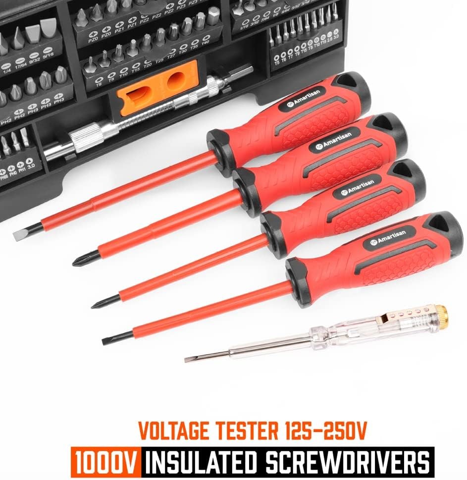 146-piece Magnetic Screwdrivers Set Plastic Racking, DIY Tools Set Tools for Men