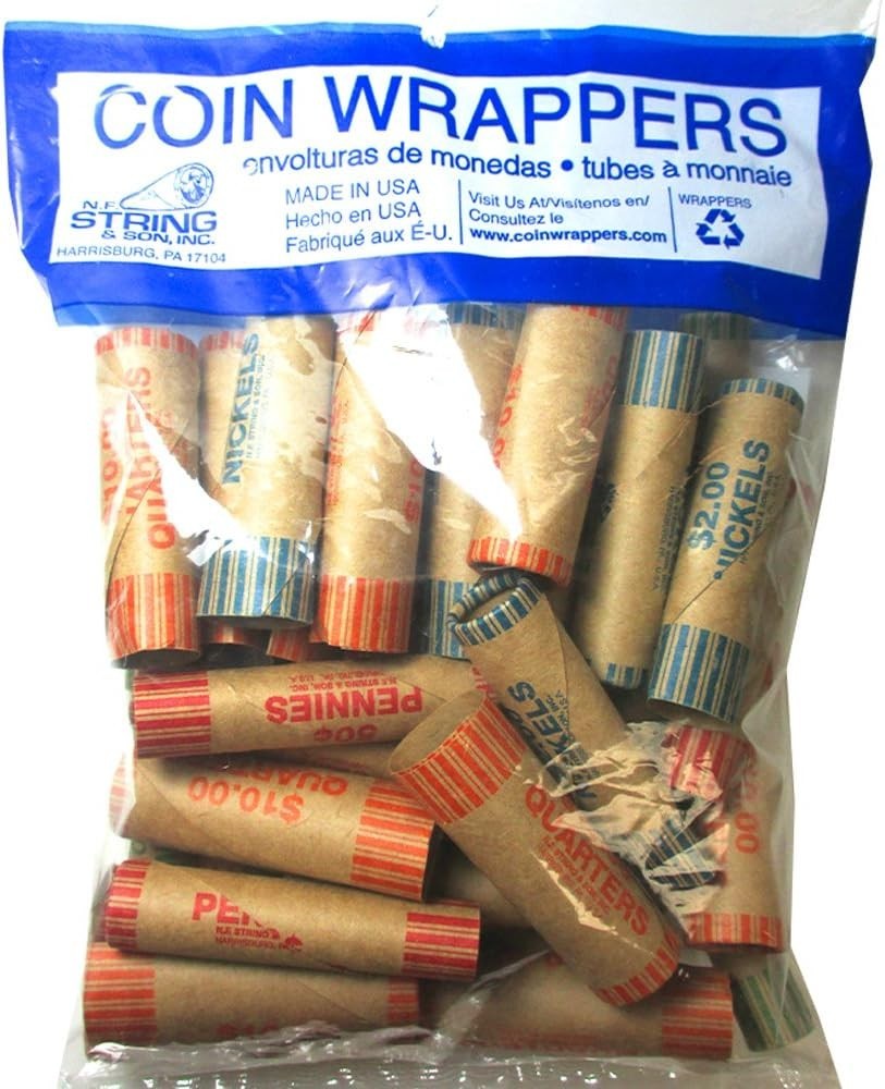 N.F String & Son Crimped Assorted Coin Wrappers - 36 Count