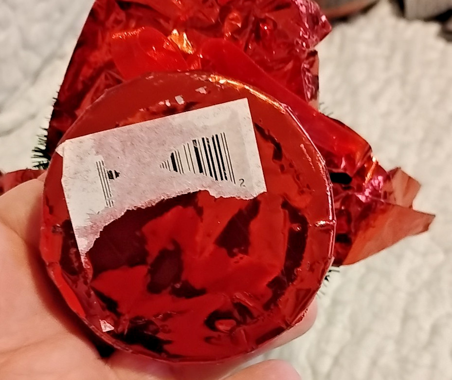 Predecorated mini Christmas tree table top, 10.5"x 4"