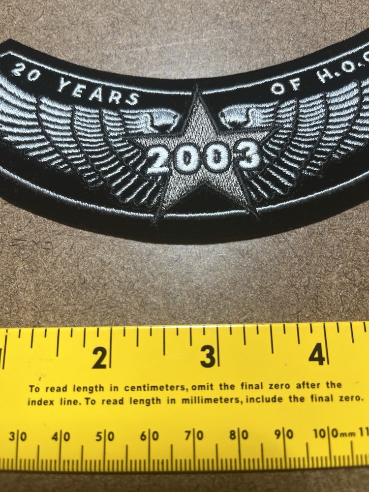Harley Hog 2003 Patch 20th Anniversary Patch Harley Davidson club patch