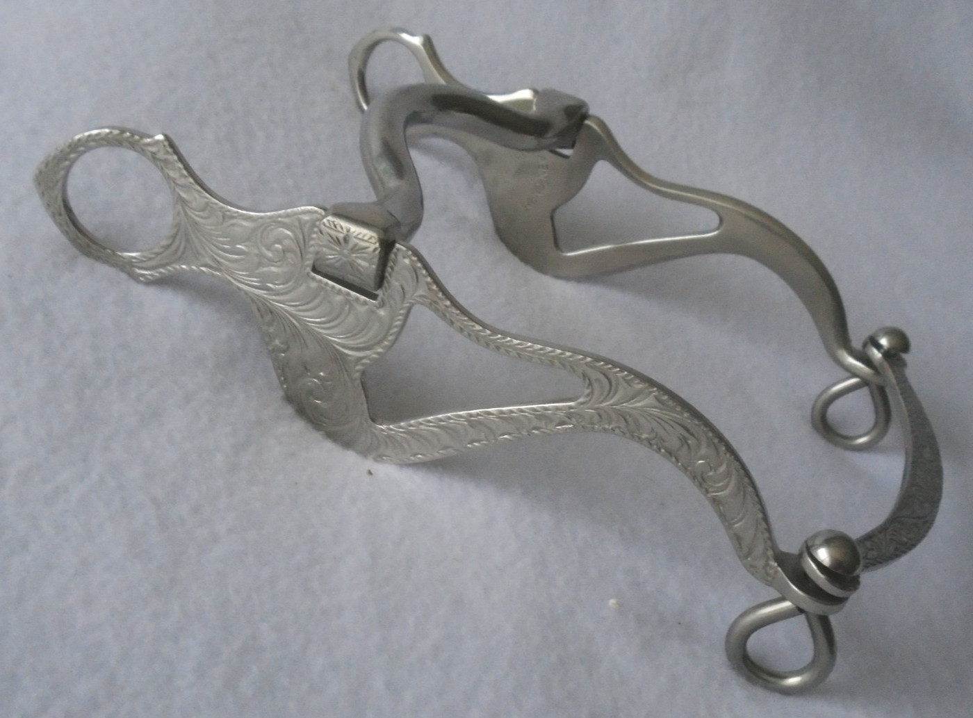 Al TIETJEN Vintage Floral Santa Maria Cheek BIT~ 5" Medium High WIDE Port Mouth