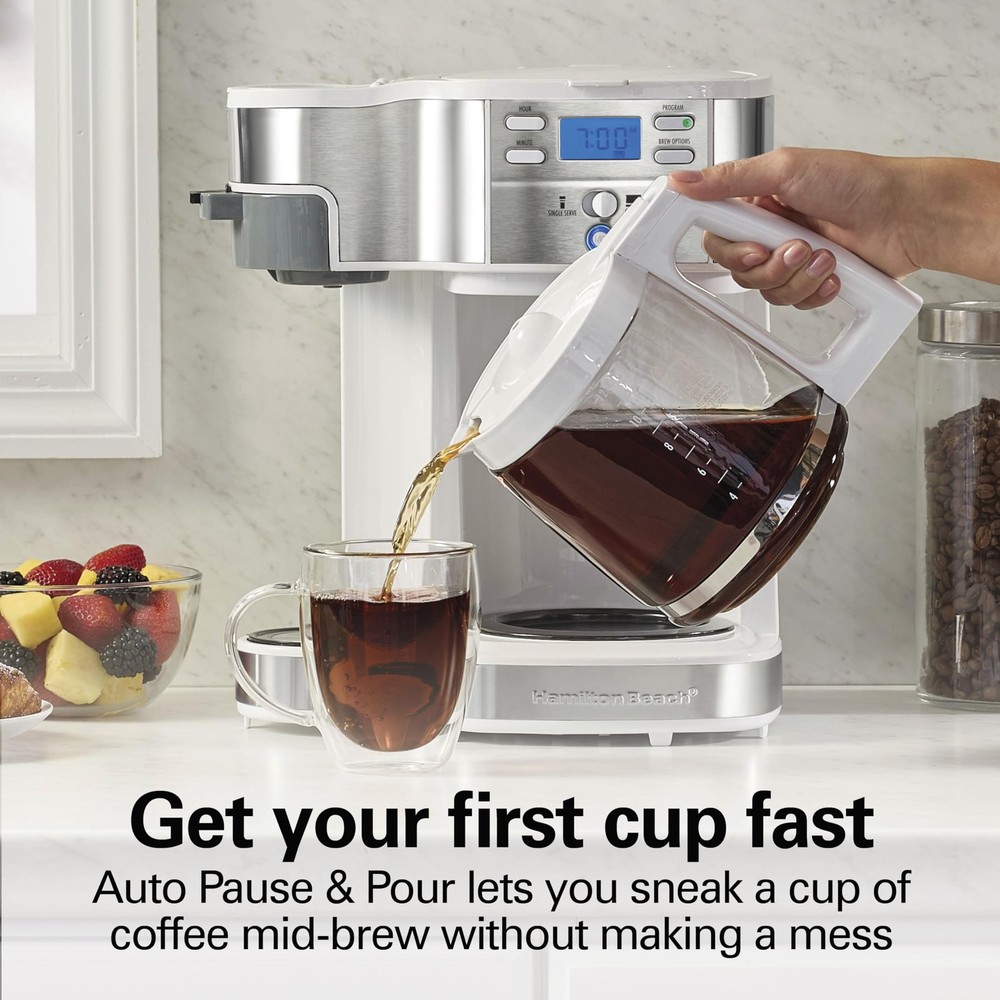 Cafetera programable de 12 tazas, cafetera de goteo regular y fuerte