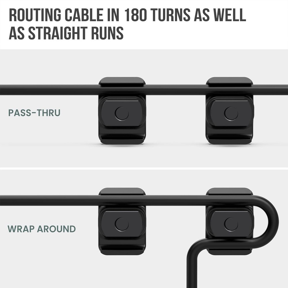 Pressure Switch Cable Guides for M-LOK System 8 Pack Black