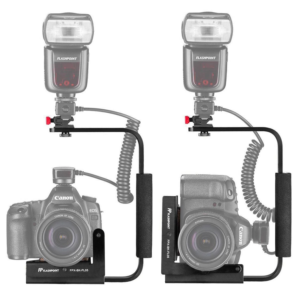 Flashpoint Rotating Camera Flip-Flash Bracket with Integrated Anti Twist Plate