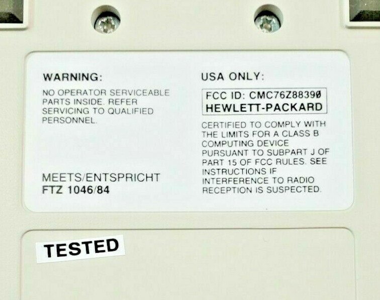 Hewlett Packard 88396 SCSI/Parallel Interface, Communications unused