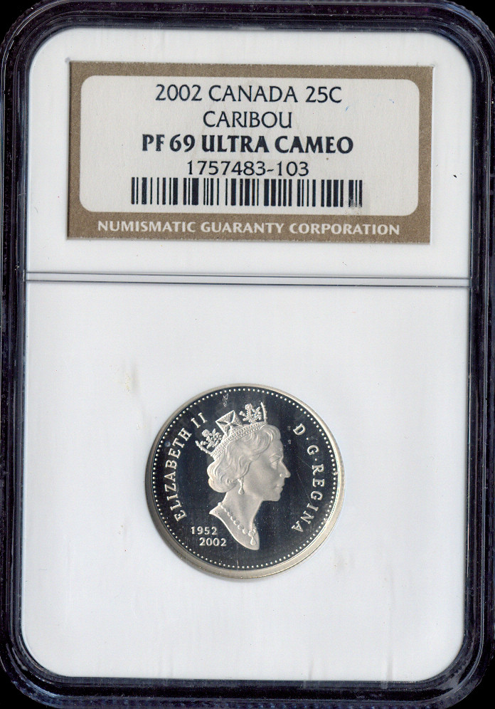2002 Canada 25 Cents 25C PF69 UCAM Quality