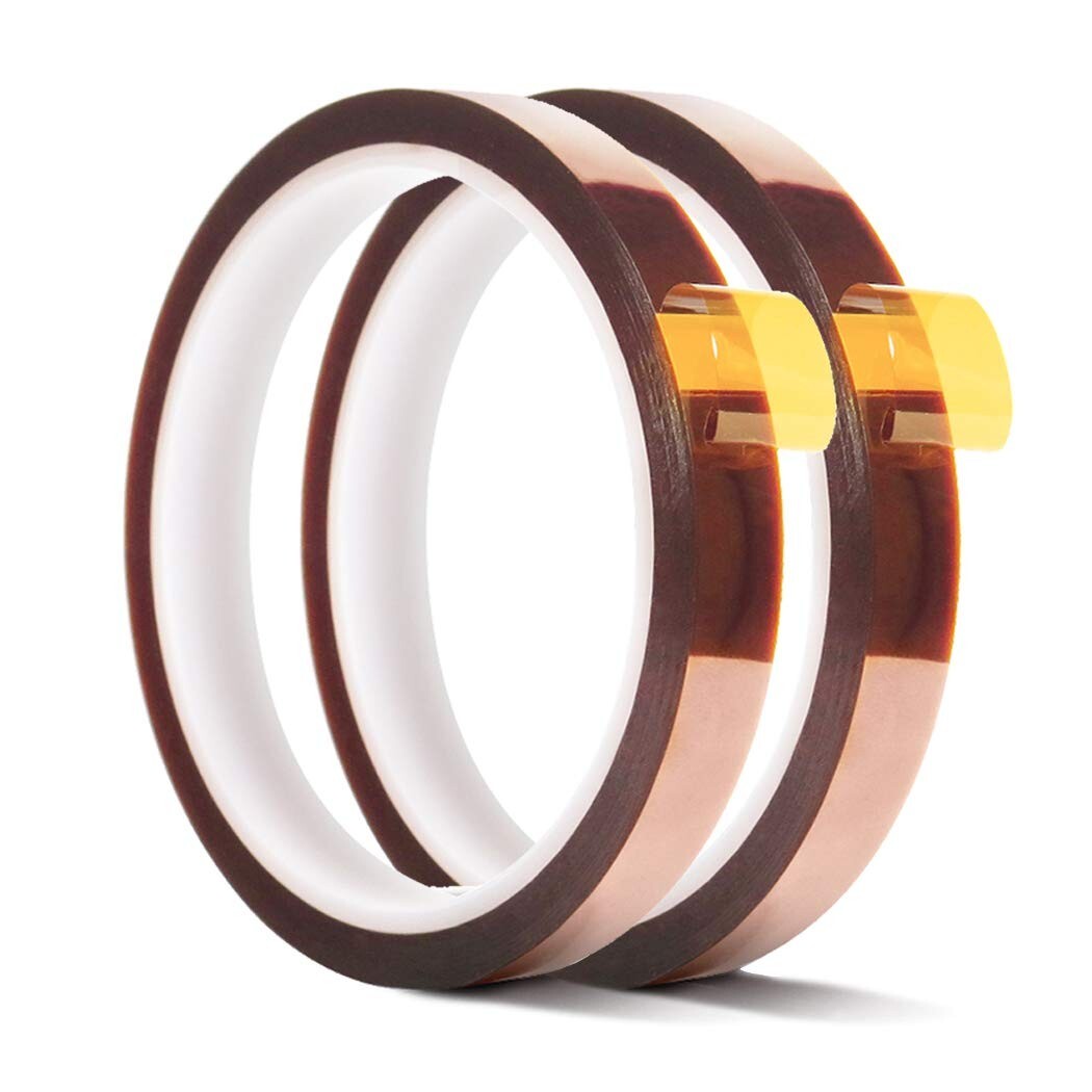 5 Rolls Polyimide High Temperature Tape Heat Resistant Kapton 10mm, 20mm,25mm