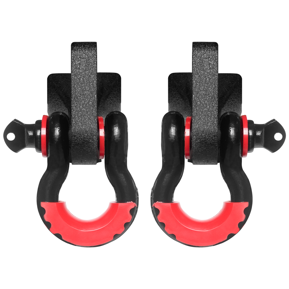 Front Tow Hook Mount Bracket Fit 2019-2024 Ford Ranger With Black D-Ring