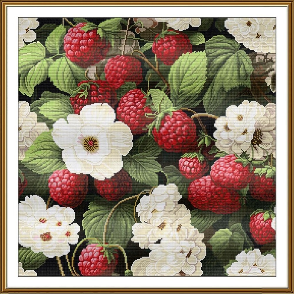 Counted Cross Stitch Kit Raspberry DIY Nova Sloboda