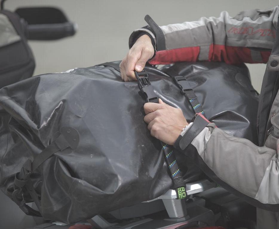 ROK Straps Commuter Stretch Straps Adj 12"-28" x 3/8 Black Reflective