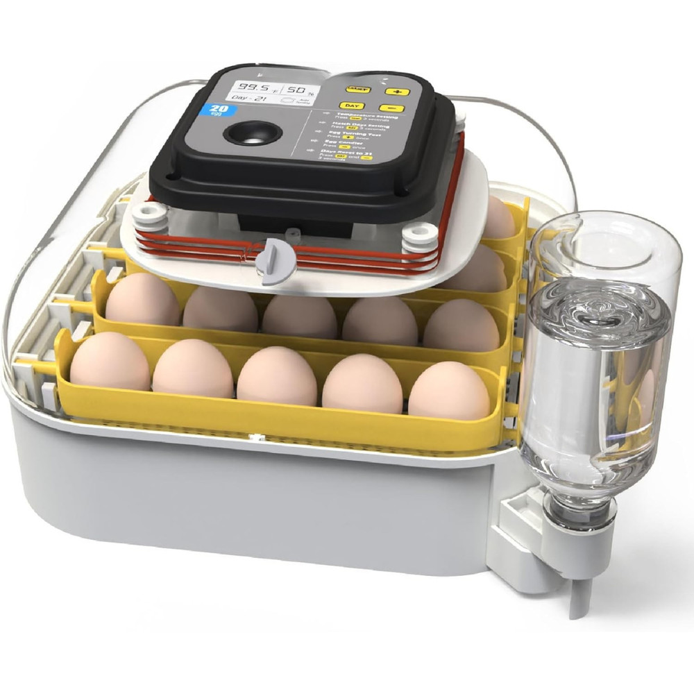 Egg Incubator Automatic Turner Humidity Display Egg Candler Hatching Chicken 20