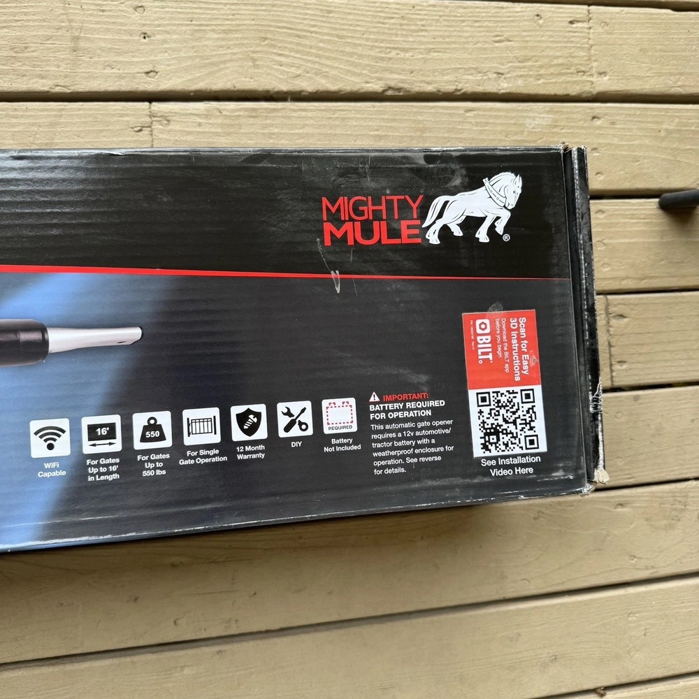NEW - MIGHTY MULE MM371W SMART AUTOMATIC SINGLE GATE OPENER