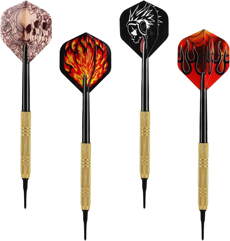 14g Soft Tip Darts Set - 12 Darts with 36 Replacement Tips for Ultimate Fun