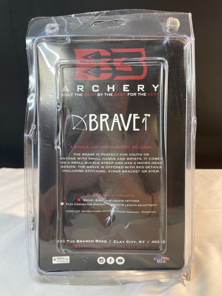 B3 Archery Single Jaw Adjustable Roller Sear Brave Release Aid With Wrist Strap
