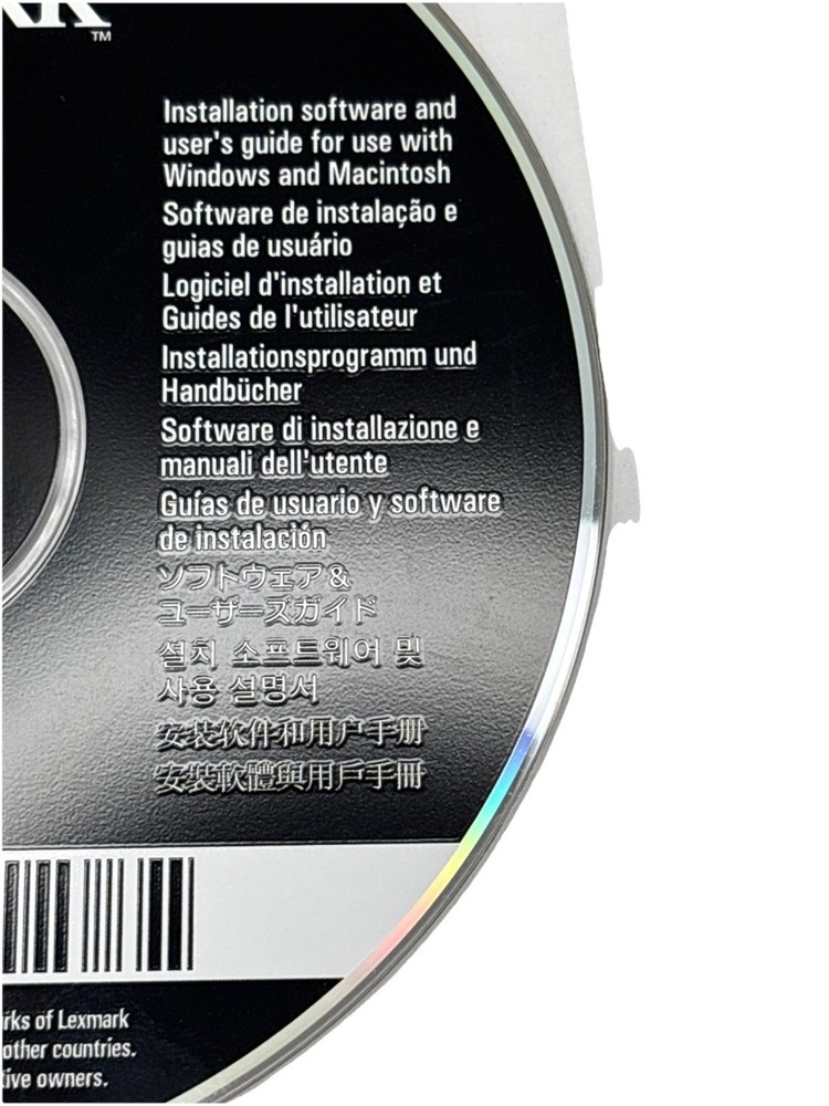 Lexmark 6600 series Printer Installation Software Disk CD