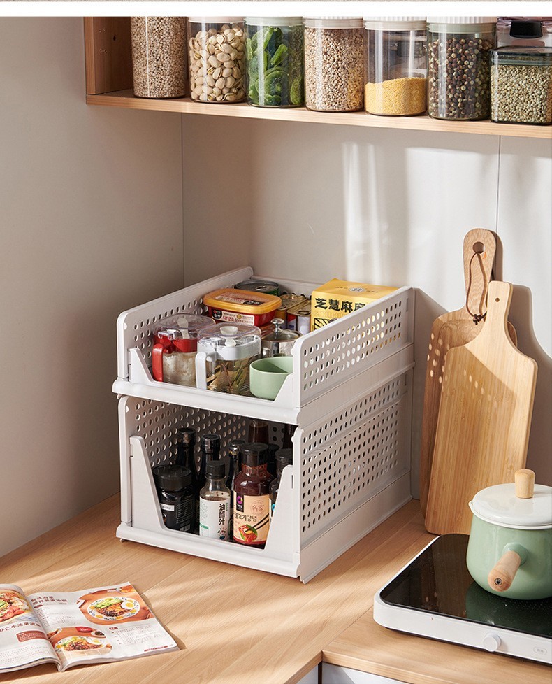 5-Pack Stackable Wardrobe Storage Baskets