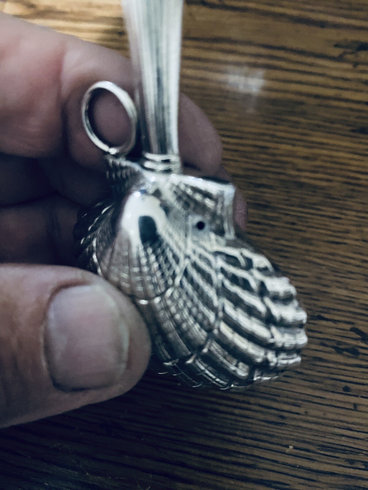 Sterling Silver Shell Rattle Antique