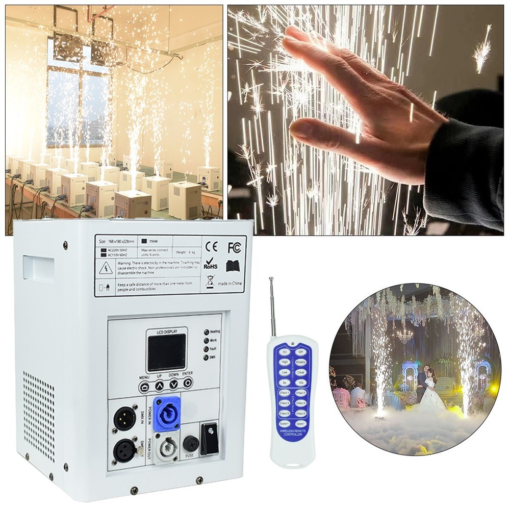 2PCS 750W Cold Spark Machine Stage Effect DMX Firework Party Wedding Firework