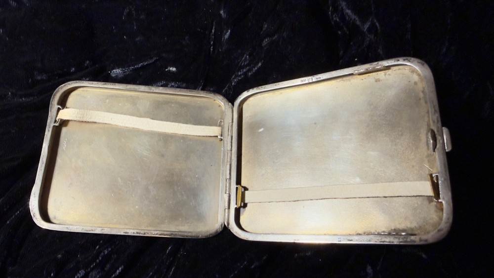 Art Nouveau Erotic Enamel Silver Cigarette Case