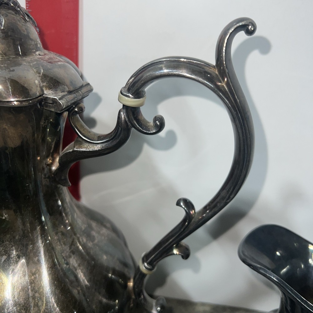 Reed & Barton Silver Coffee/Tea Set w/ Creamer, Sugar w/ lid