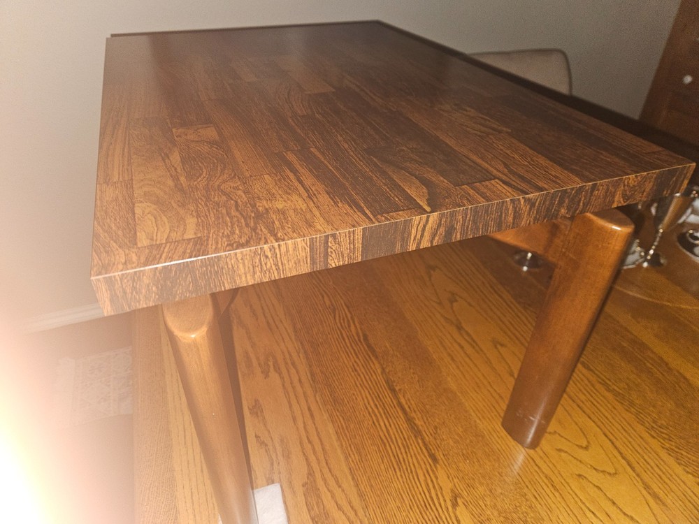 Mid Century Modern Jens Risom Side Table with Formula laminate top Beautiful