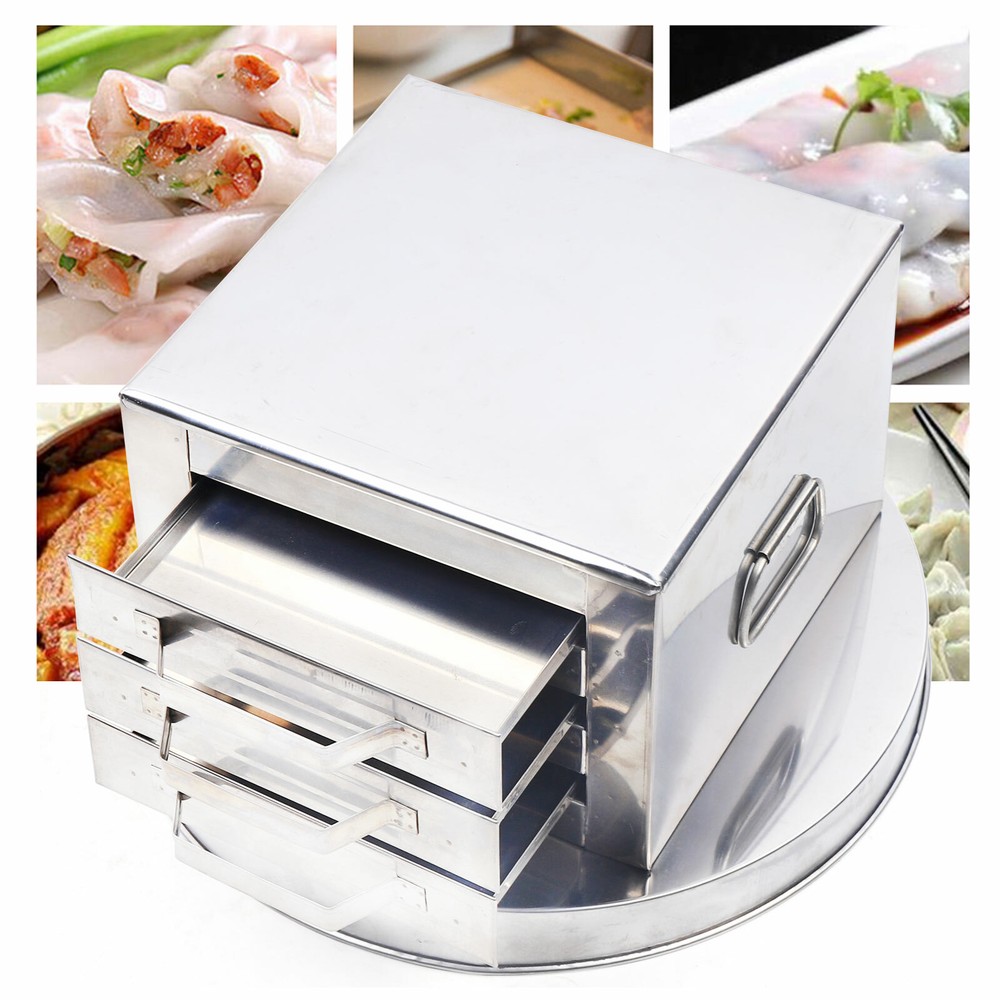 Rice Roll Steamer 2/3 drawers DIY Multi-function Rice Noodle Roll Steamer