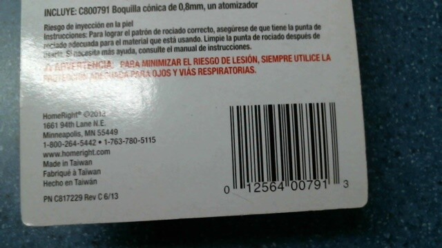 Homeright Cone Patterned Spray Tip Stain Sprayer, FREE SHIPPING