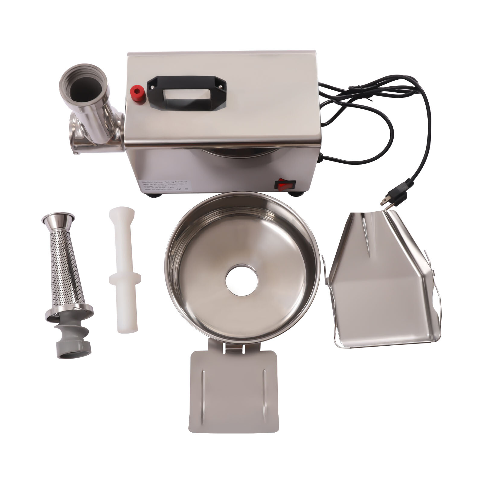 Electric Stainless Tomato Strainer Tomato Press Sauce Maker Machine 450W 110V