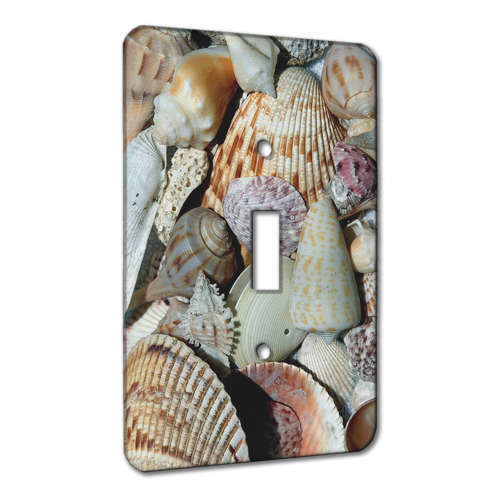 Elements of Space Shell Collage Metal Switch A/C Decora Plate