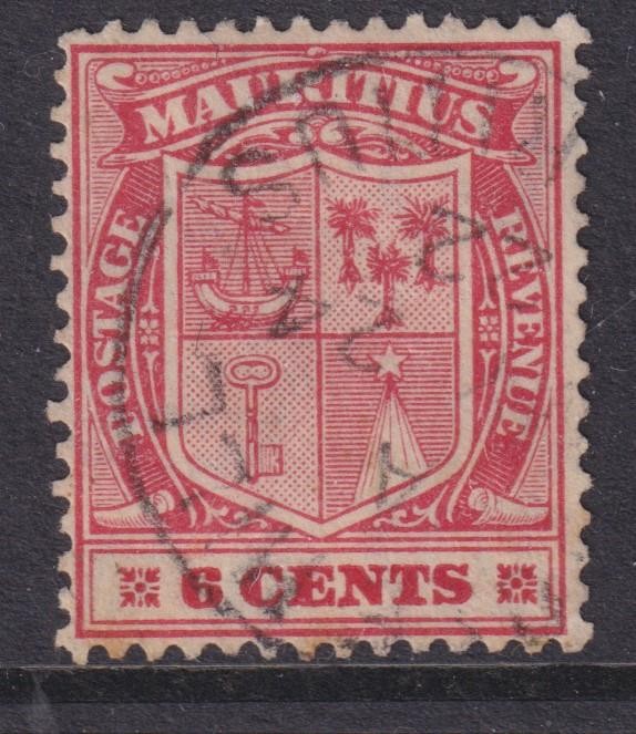 MAURITIUS, 1921 Arms, Script CA, 6c. Carmine, used.