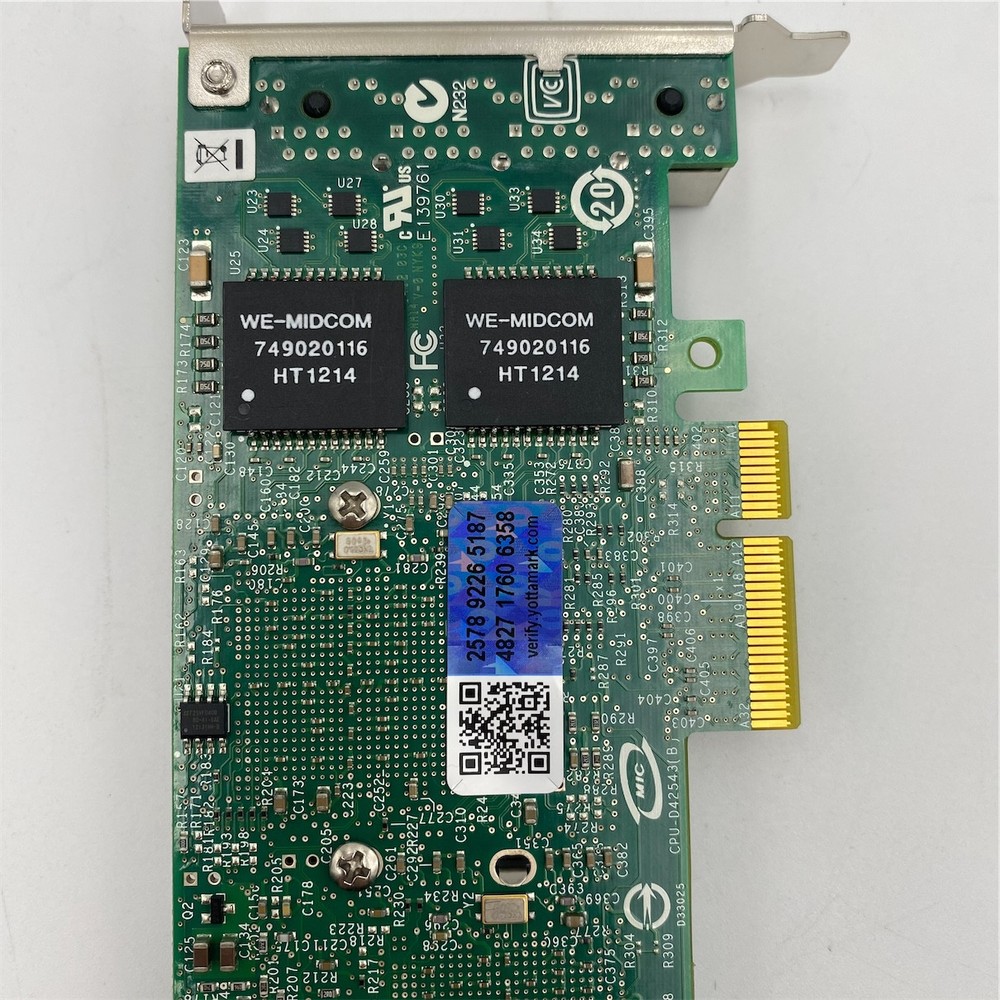 Intel Pro/1000 ET Quad Port PCI-E Server Adapter with short bracket E1G44ETG1P20